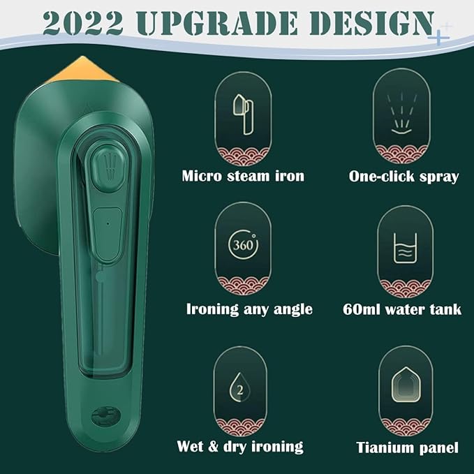 ortable Handheld Micro Steam Iron – Compact Power for Effortless Ironing
