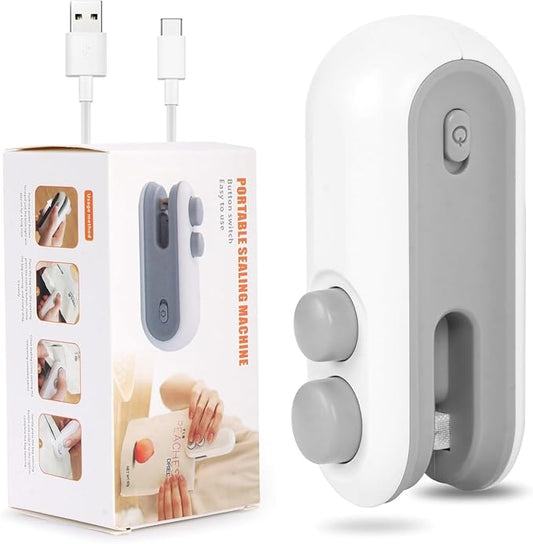 Portable Mini Sealing Machine – 2-in-1 USB Rechargeable Heat Sealer & Cutter