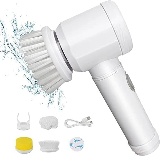 Electric Rotary Cleaning Brush with 3 Interchangeable Heads