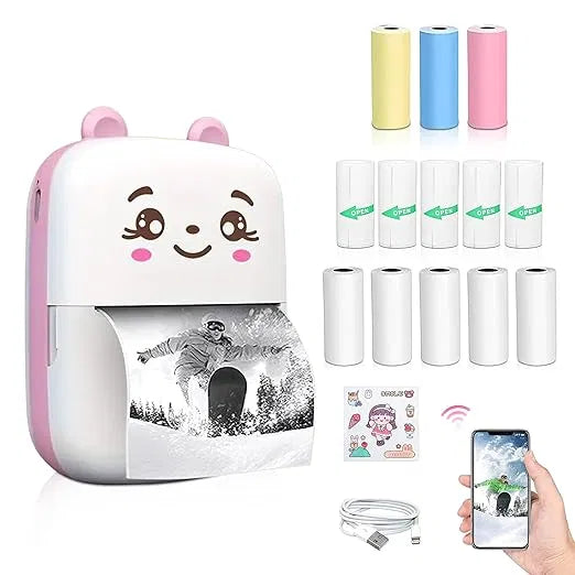 Bluetooth Mini Thermal Printer – Portable & Inkless for Students (iOS & Android)
